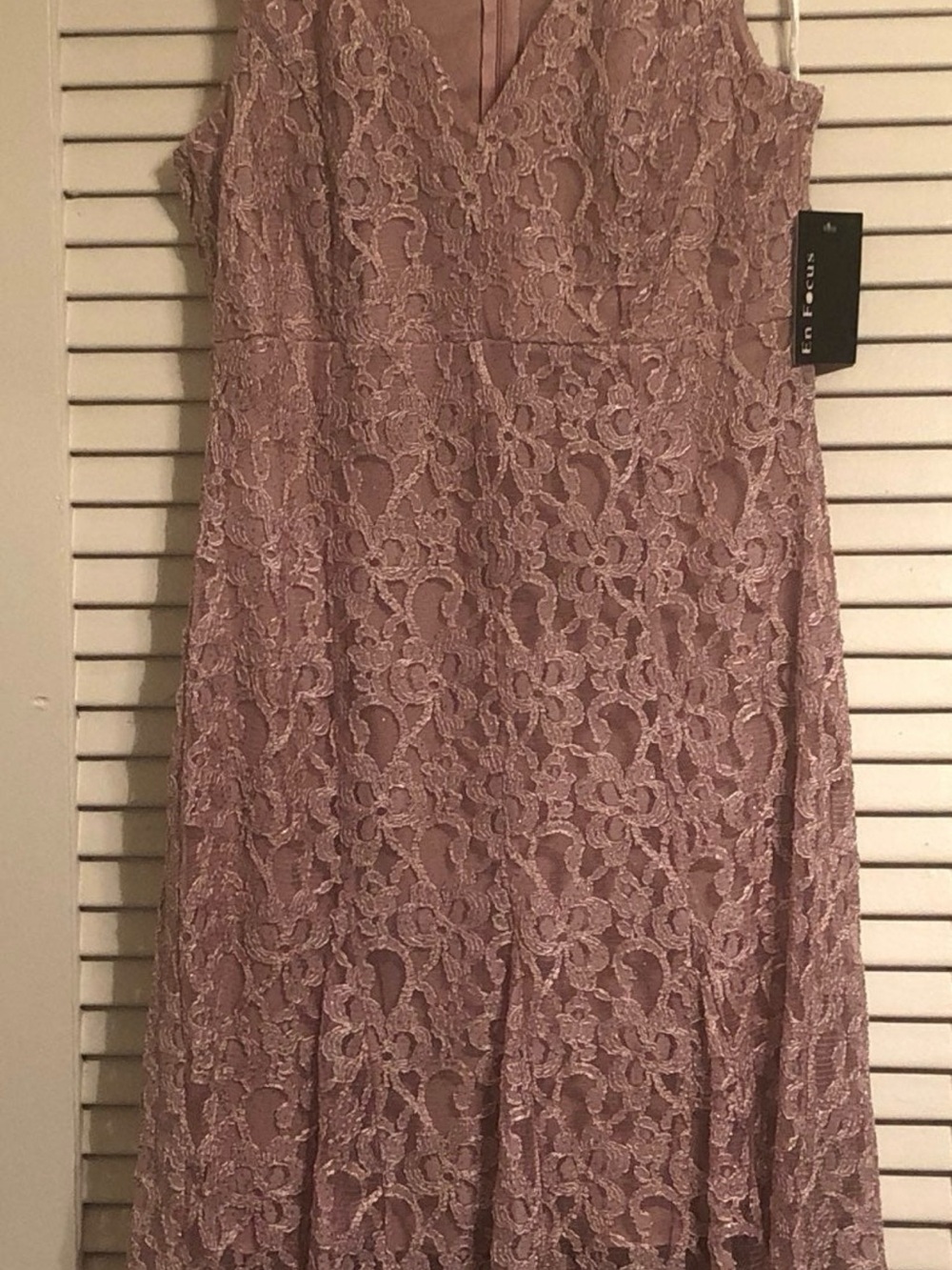 Enfocus Studio Dusty Rose Lace Midi Dress